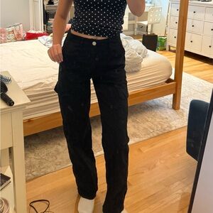 Zara Black Straight Leg Women's Pants